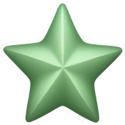Sage green star sticker