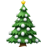 chistmas tree with snow sticker
