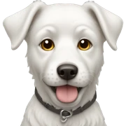White dog  sticker