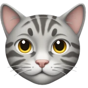 Sleepy grey tabby cat  sticker