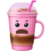 Iced pink coffee sticker