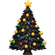 Black Christmas tree sticker