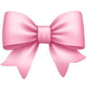 Baby pink bow sticker