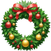 Christmas wreath sticker