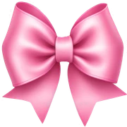 light pink ribbon bow sticker