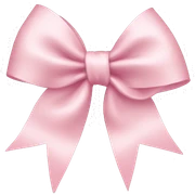 light pink ribbon bow sticker