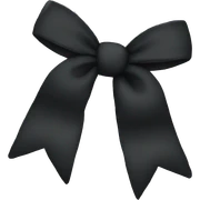 Black bow sticker