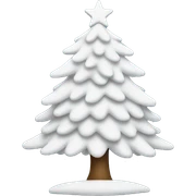 White Christmas tree sticker