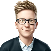 smiling boy in glasses portrait sticker
