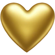 Gold heart sticker