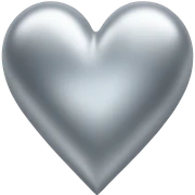 Silver heart sticker