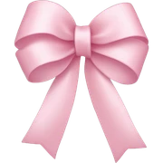 light pink ribbon bow sticker