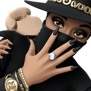 mysterious figure in black attire sticker