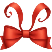 Red bow sticker