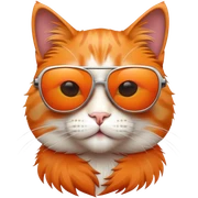 Cat with sunglasses sticker