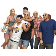 nighttime gathering with friends sticker