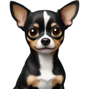 black￼ Chihuahua sticker