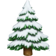 Snowy Christmas tree sticker