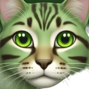 green cat sticker