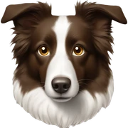 Border collie brown and white sticker