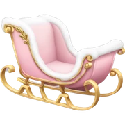 light pink sleigh sticker