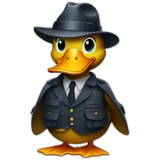Suspicious detective duck sticker