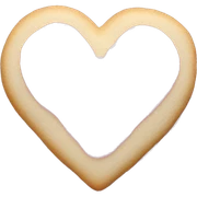 Heart sugar cookie sticker