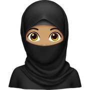Hijabi with a black hijab sticker