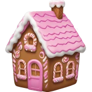 A pink gingerbread house sticker