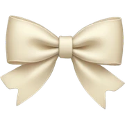 Cream bow sticker