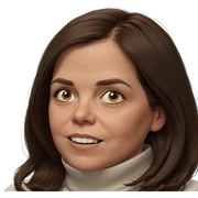 brown haired girl portrait sticker