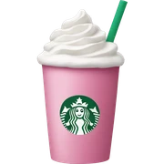 starbucks cup pink drink with cold foam sticker