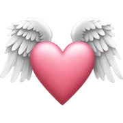 heart with angel wings sticker