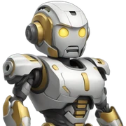fighter robot sticker