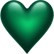 Dark green heart sticker