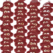 Dark red money sticker