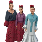 three girls smiling outdoors sticker