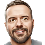male portrait with beard sticker