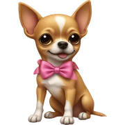 Chihuahua with bow sticker