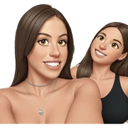 smiling girls with brown hair sticker