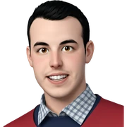smiling boy with black hair sticker