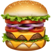 flame burger sticker