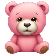 Pink cute teddy bear  sticker
