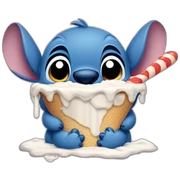 Stitch qui mange une glace Disney sticker