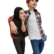 boys in casual attire indoors sticker