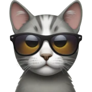 Cat with sunglasses sticker