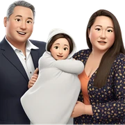 happy family portrait together sticker