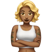 Woman wearing tattoos  sticker