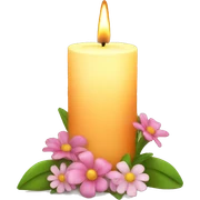 Spring candle with flowers  sticker