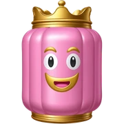 gold rococo pink inflatable ornate spam can sticker